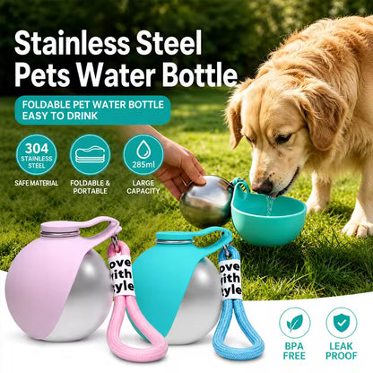 2-in-1 Portable Dog and cat Water Bottle