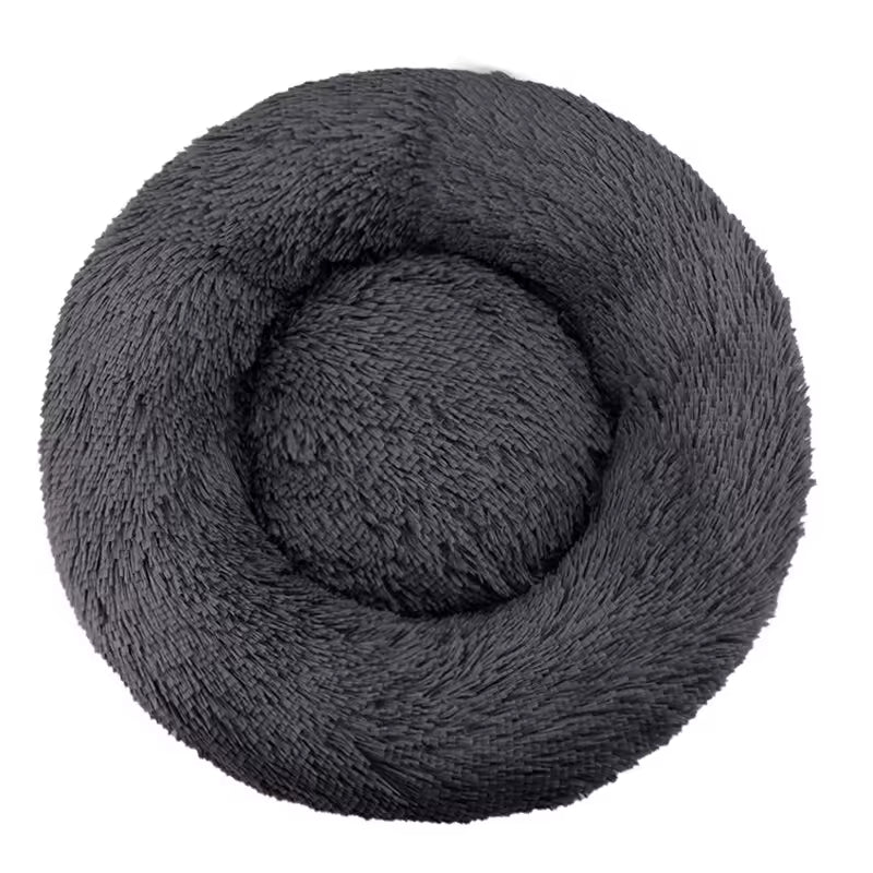 Round Plush Winter Warm Pet Bed for Dogs & Cats