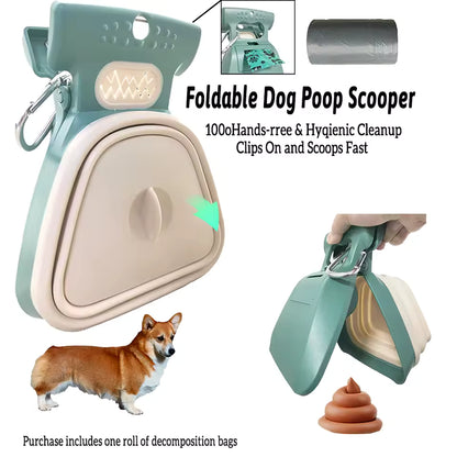 Foldable Dog and Cat Pooper Scooper with Waste Bags