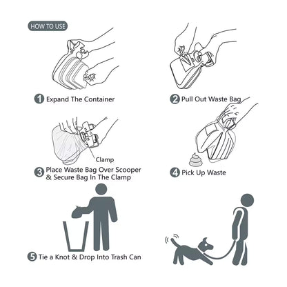 Foldable Dog and Cat Pooper Scooper with Waste Bags