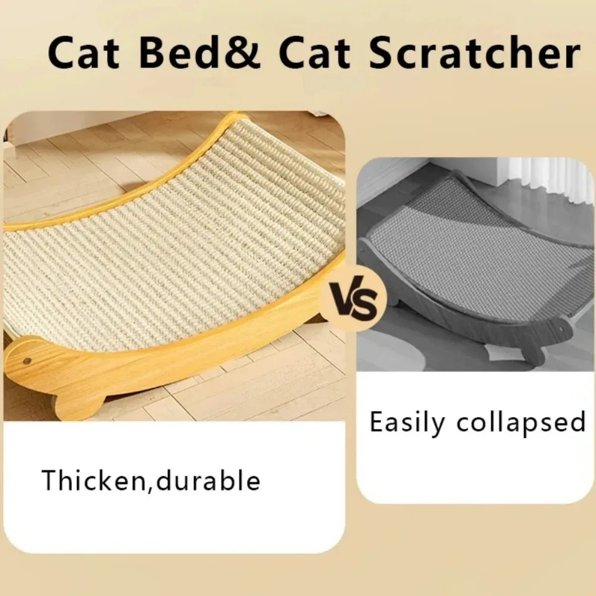 WOODEN CAT SCRATCHING PAD