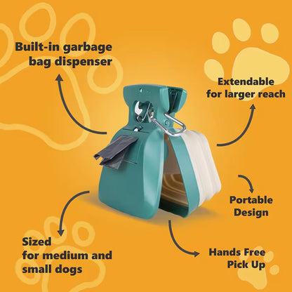Foldable Dog and Cat Pooper Scooper with Waste Bags