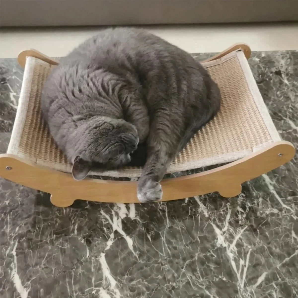 WOODEN CAT SCRATCHING PAD