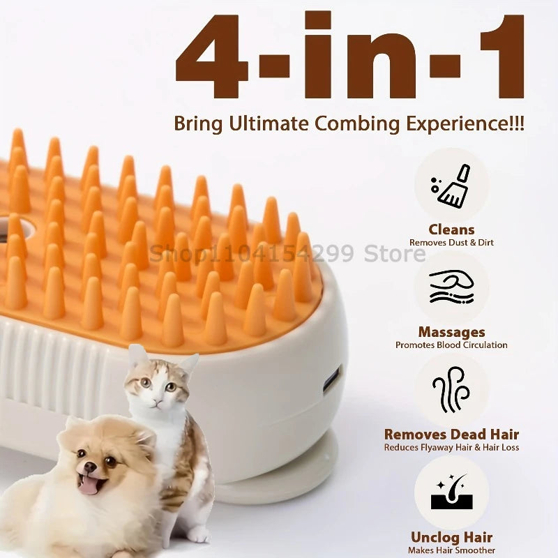 3-in-1 Grooming Brush for Dogs & Cats