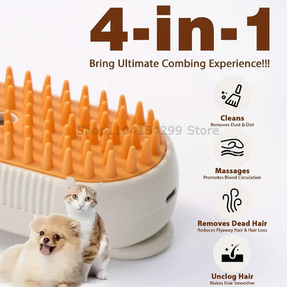 3-in-1 Grooming Brush for Dogs & Cats